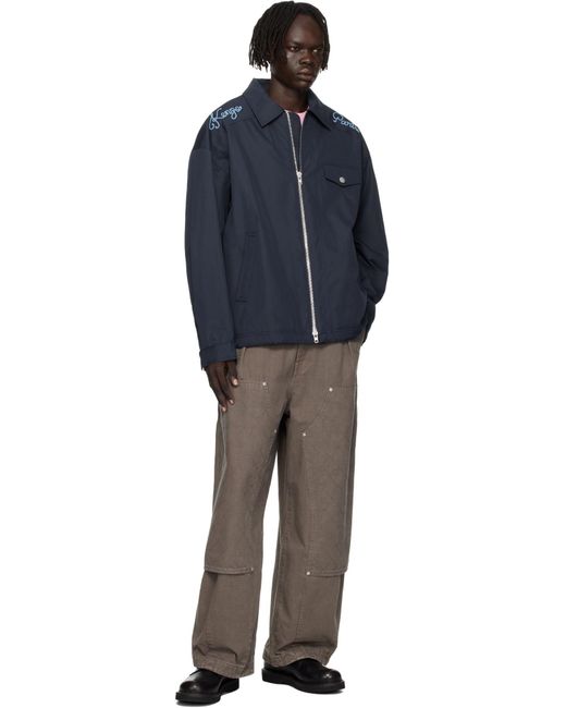 KENZO Blue Paris Embroidered Jacket for men