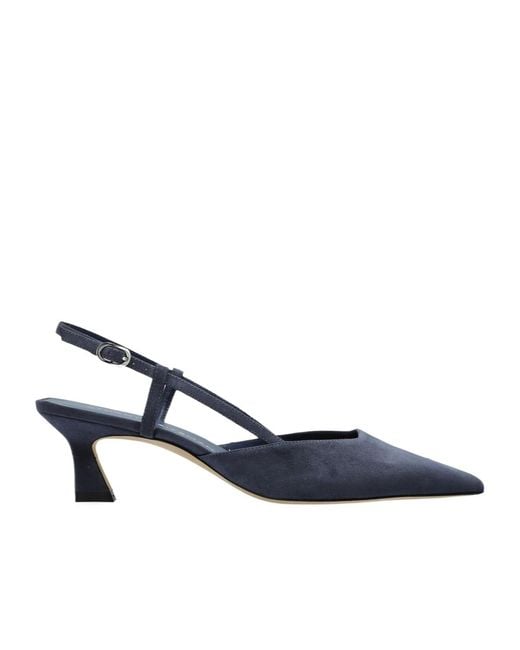 Stuart Weitzman Blue Pointed-Toe High-Heeled Sandals