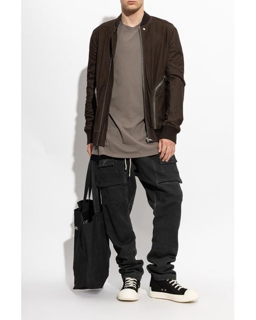 Rick Owens Black Low Sneaks Lace-Up Sneakers for men