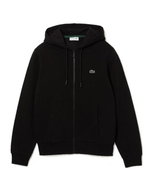 Lacoste Black Hooded Sweatshirt Sweater for men
