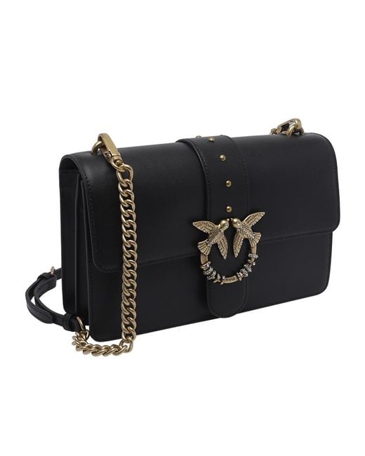 Pinko Black Flap Shoulder Bag