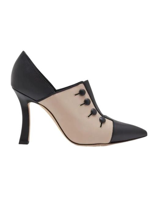 Manolo Blahnik Brown Button Heel Pumps