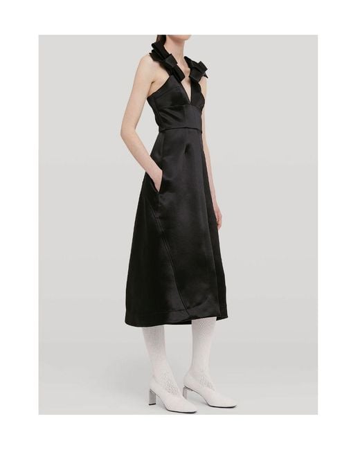Jil Sander Black Knotted Dress