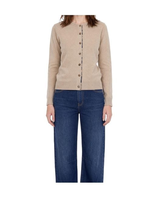 Barbour Natural Long-Sleeve Button-Front Cardigan