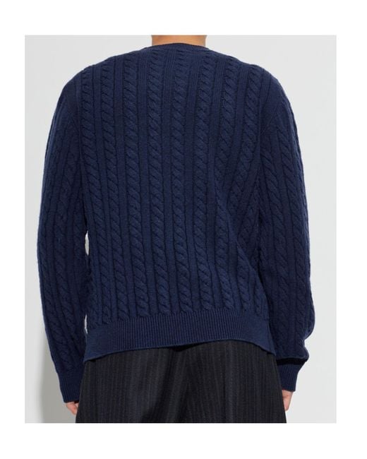 A.P.C. Blue Stendhal Cable-Knit Sweater for men
