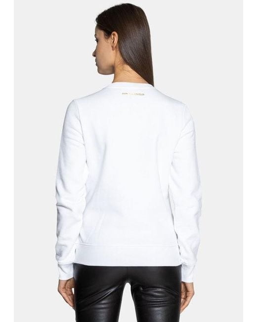 Chiara Ferragni White Logo Printed Hoodie