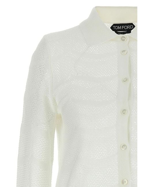 Tom Ford White Knitted Shirt