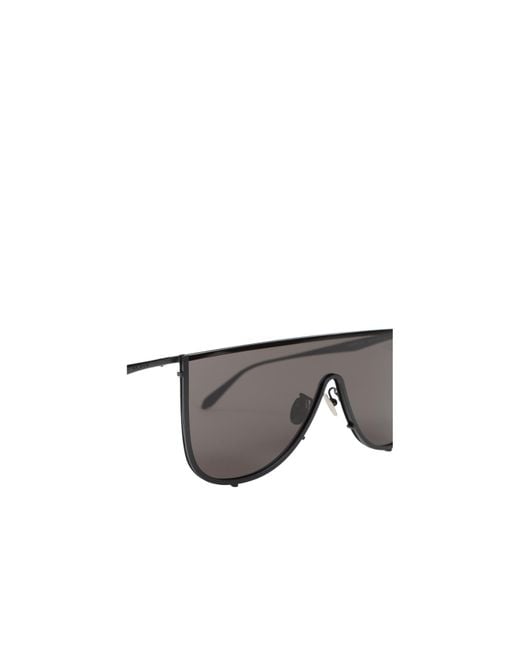 Alaïa Gray Alaïa Shield-Frame Curved Tip Sunglasses