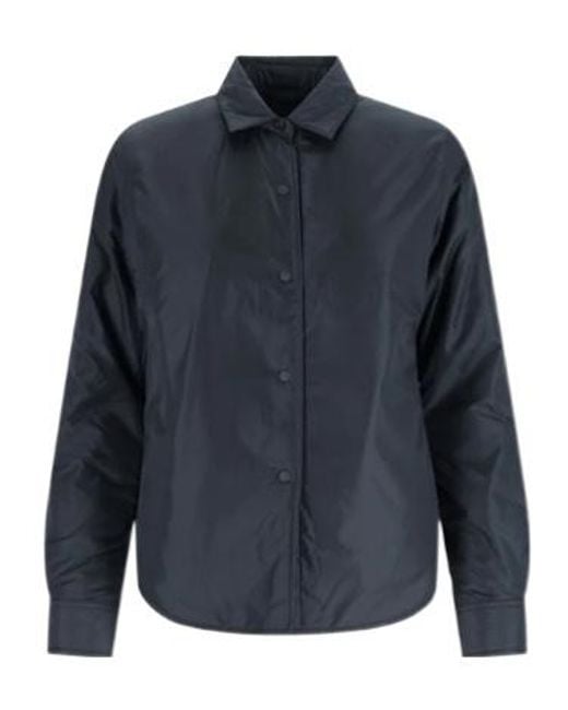 Aspesi Blue Button Padded Shirt Jacket