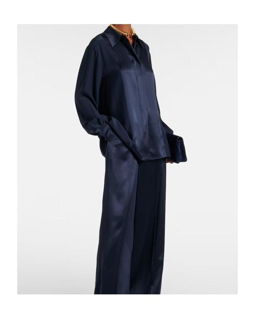 Joseph Blue Childs Silk Satin Shirt