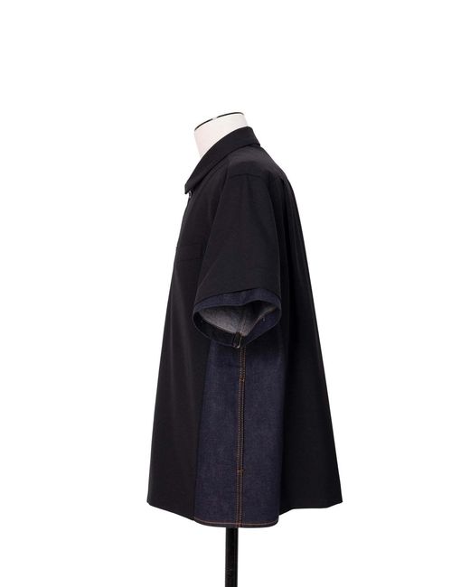 Sacai Black Patchwork Design Shirt for men