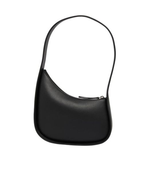 The Row Black Zippered Half-Moon Handbag