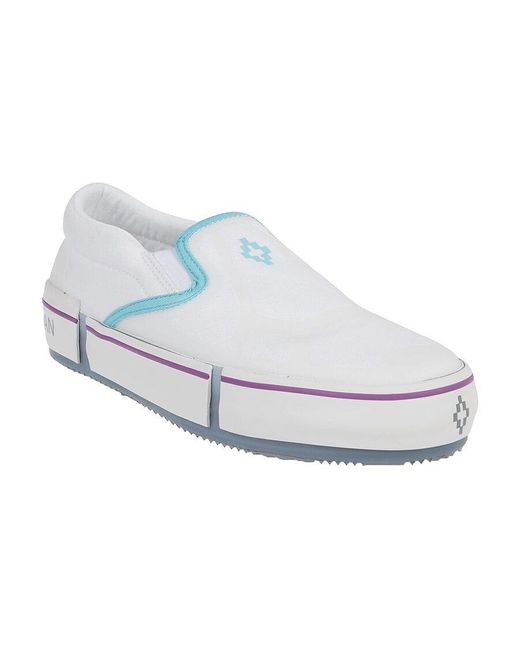 Marcelo Burlon White County Of Milan Logo Printed Slip-On Sneakers for men