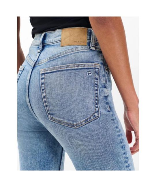 Rag & Bone Blue Wren Slim Straight Jeans