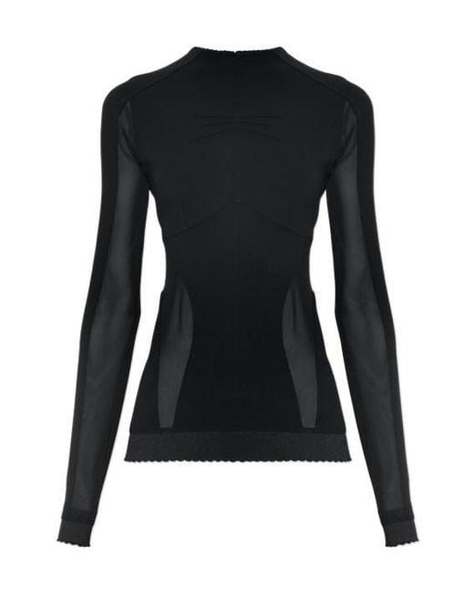 The Attico Black Long-Sleeved Top