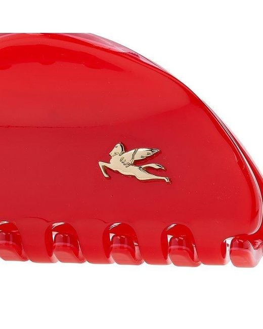 Etro Red Logo Hairpin