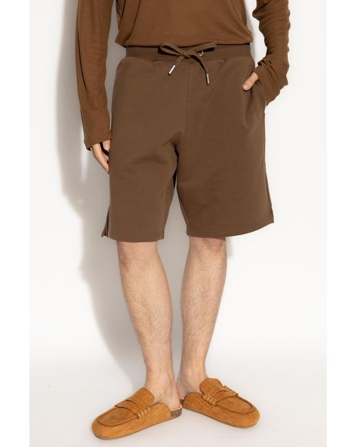 AMI Brown Ami Drawstring Shorts for men