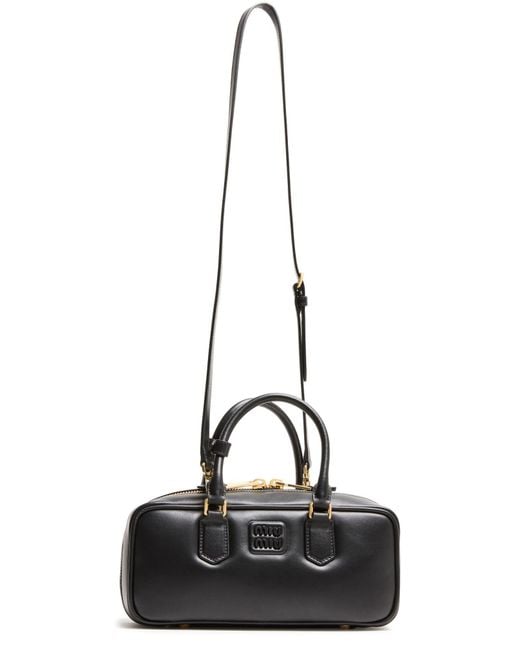 Miu Miu Black Arcadie Leather Handbag