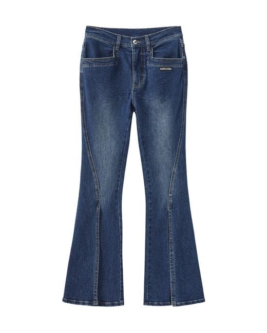 Marissa Chiara Blue Front Slit Jeans