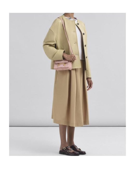 Marni Natural Logo Symbol Midi Skirt