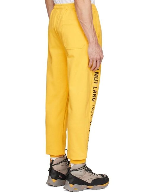Helmut Lang Yellow New York Postcard Track Trousers for men