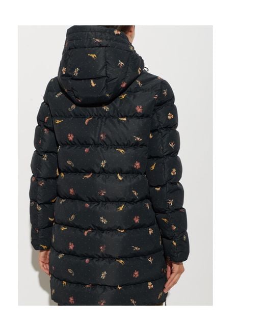 Etro Black Long-Sleeved Hooded Down Jacket