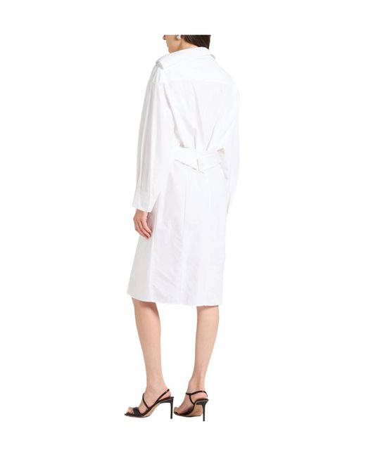 Jacquemus White Solid-Color Shirt Dress