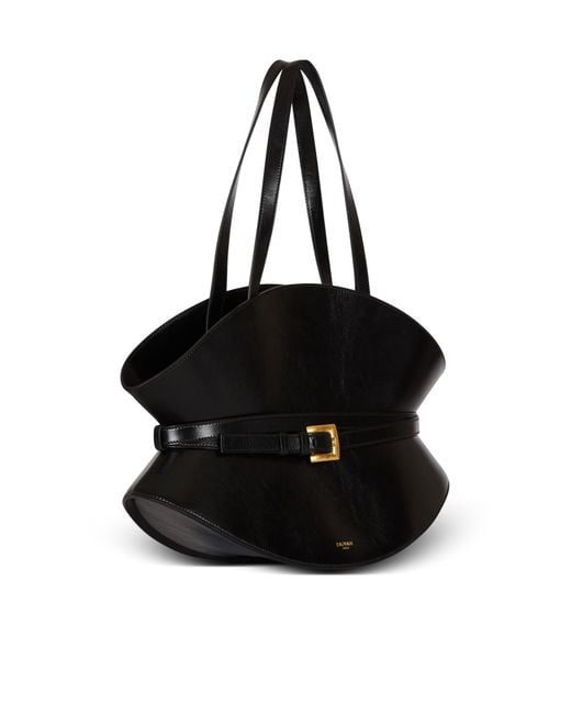 Balmain Black Shuffle Medium Bag