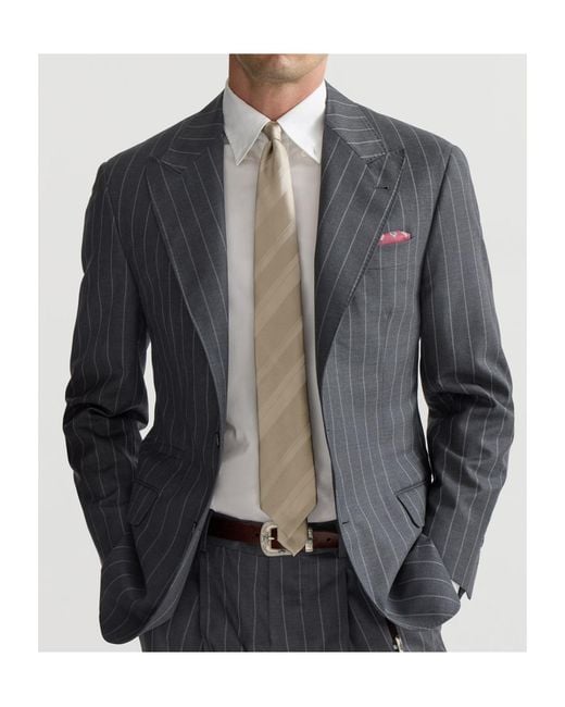 Brunello Cucinelli Gray Long-Sleeved Suit Jacket for men