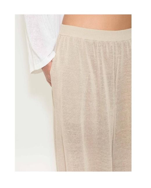 Alaïa White Linen-Silk Wide-Leg Trousers