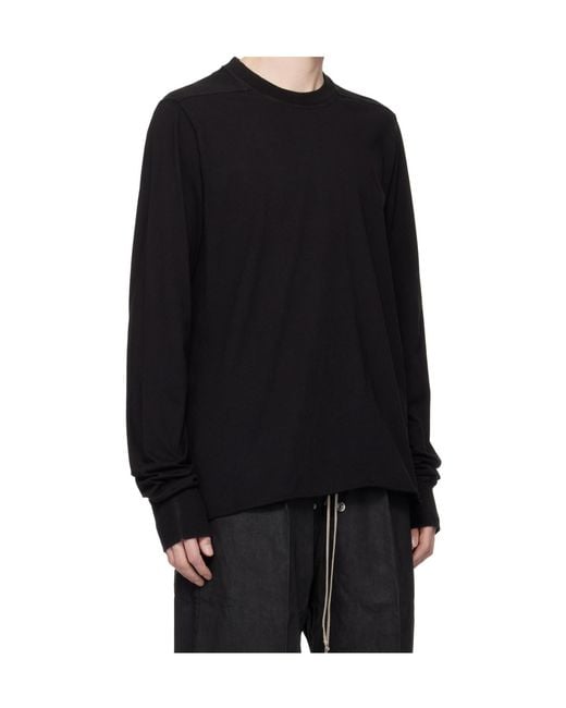 Rick Owens Black Temple Crew Neck Sweatshirt for men