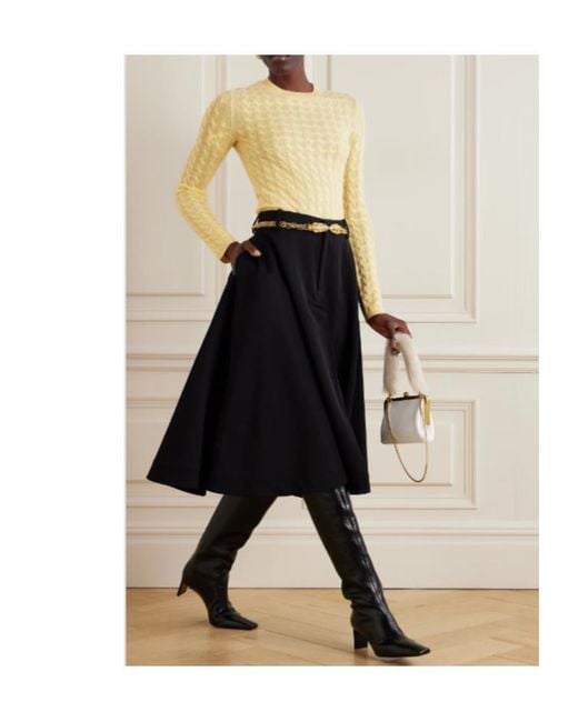 Altuzarra Yellow Cable-Knit Cashmere Sweater