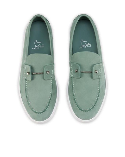 Christian Louboutin Green Chambeliboat Slip-On Loafers for men