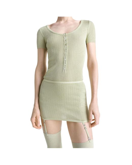 Lemaire Green Buttoned Rib Body