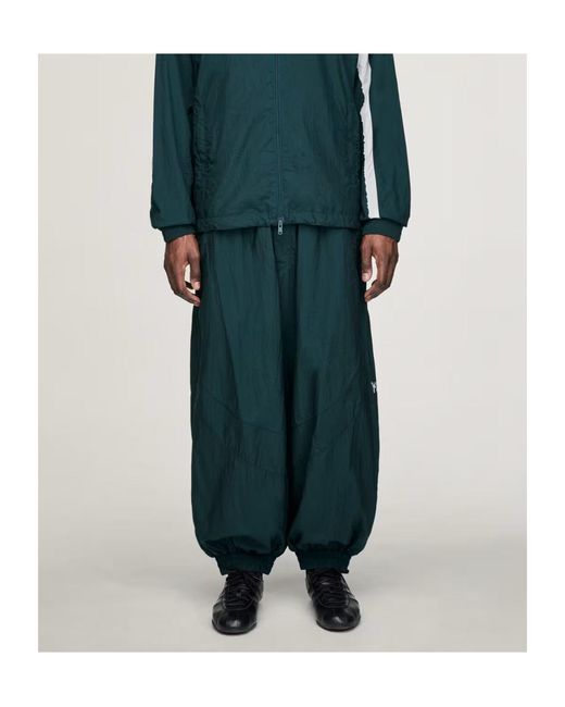 Y-3 Green Drawstring Track Pants for men