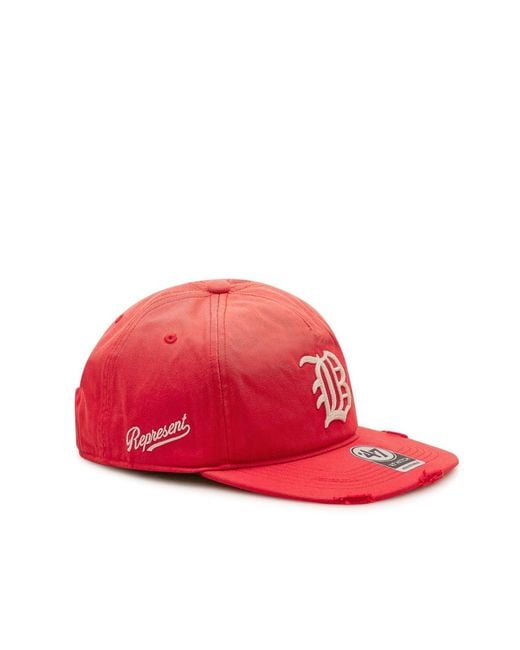 Represent Red Mlb Brooklyn Logo Baseball Cap for men