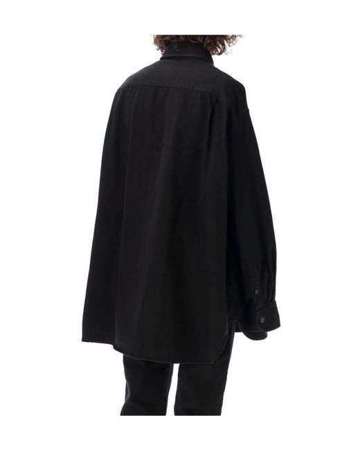 Raf Simons Black Logo Long-Sleeved Shirt for men