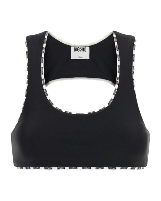 Moschino Black Crew-Neck Sports Tank Top