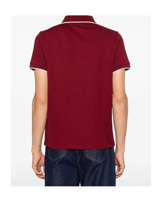 Saint Laurent Red Short-Sleeved Polo Shirt for men