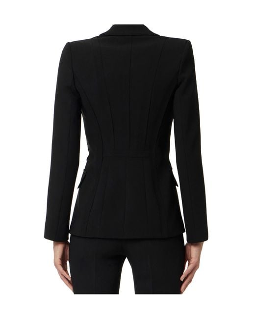 Elisabetta Franchi Black Single-Breasted Jacket