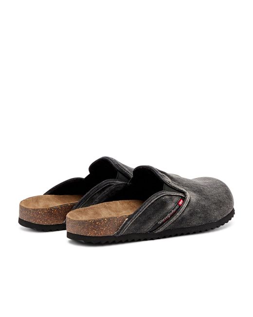DIESEL Brown D-Woodstock Slippers for men