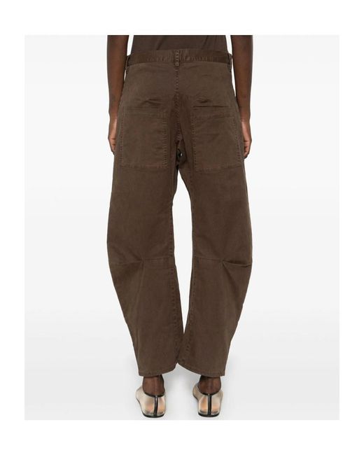 Nili Lotan Brown Casual Pants With Belt Loops