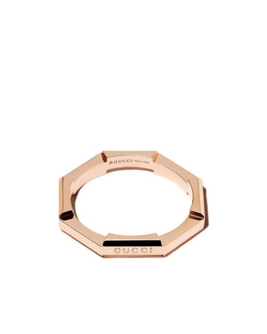 Gucci Pink Logo 18-Carat Rose Ring