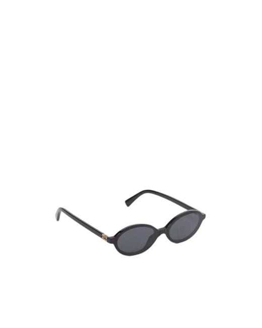 Miu Miu White Eyewear Oval Frame Full Rim Sunglasses