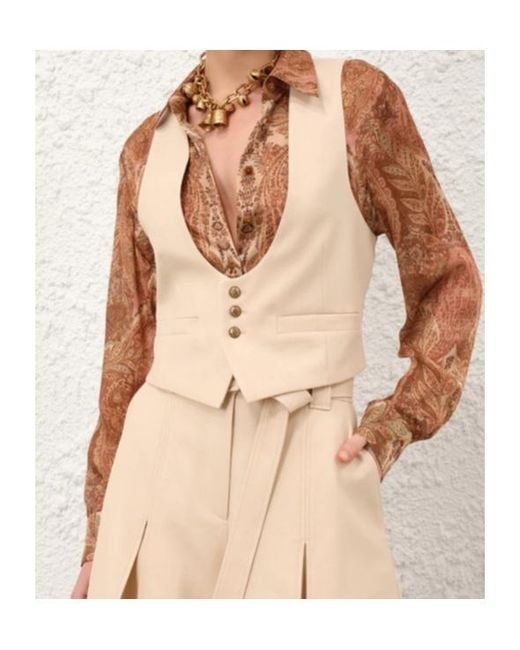 Zimmermann Natural Buttoned Gilet