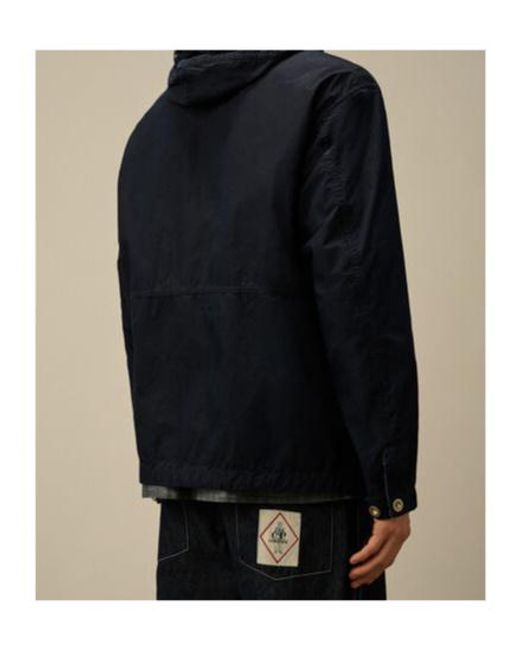 C P Company Black Hooded Utility Jacket for men