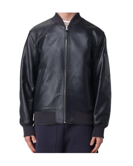 Mackage Black Easton Reversible Bomber Jacket for men