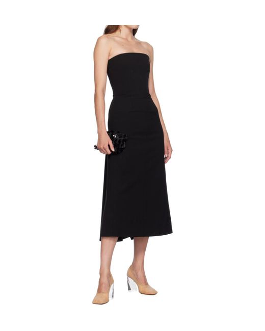 16Arlington Black Noctula Crepe Midi Dress