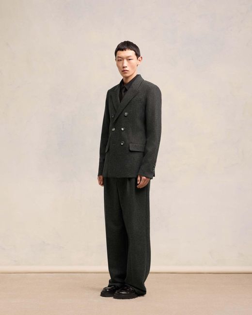 AMI Black Double Breasted Blazer for men