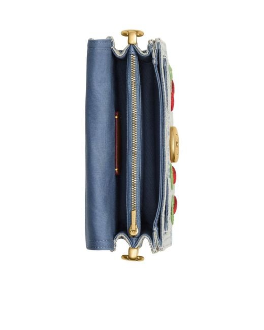 COACH White Cherry Embroidery Tabby Shoulder Bag